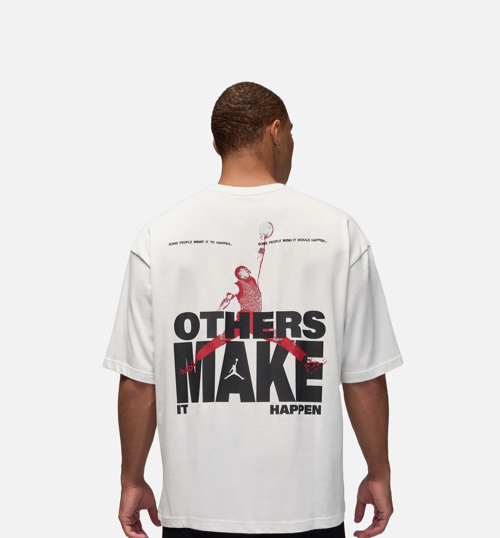 Reissue Oversized Graphic Mens Short Sleeve Shirt Summit White