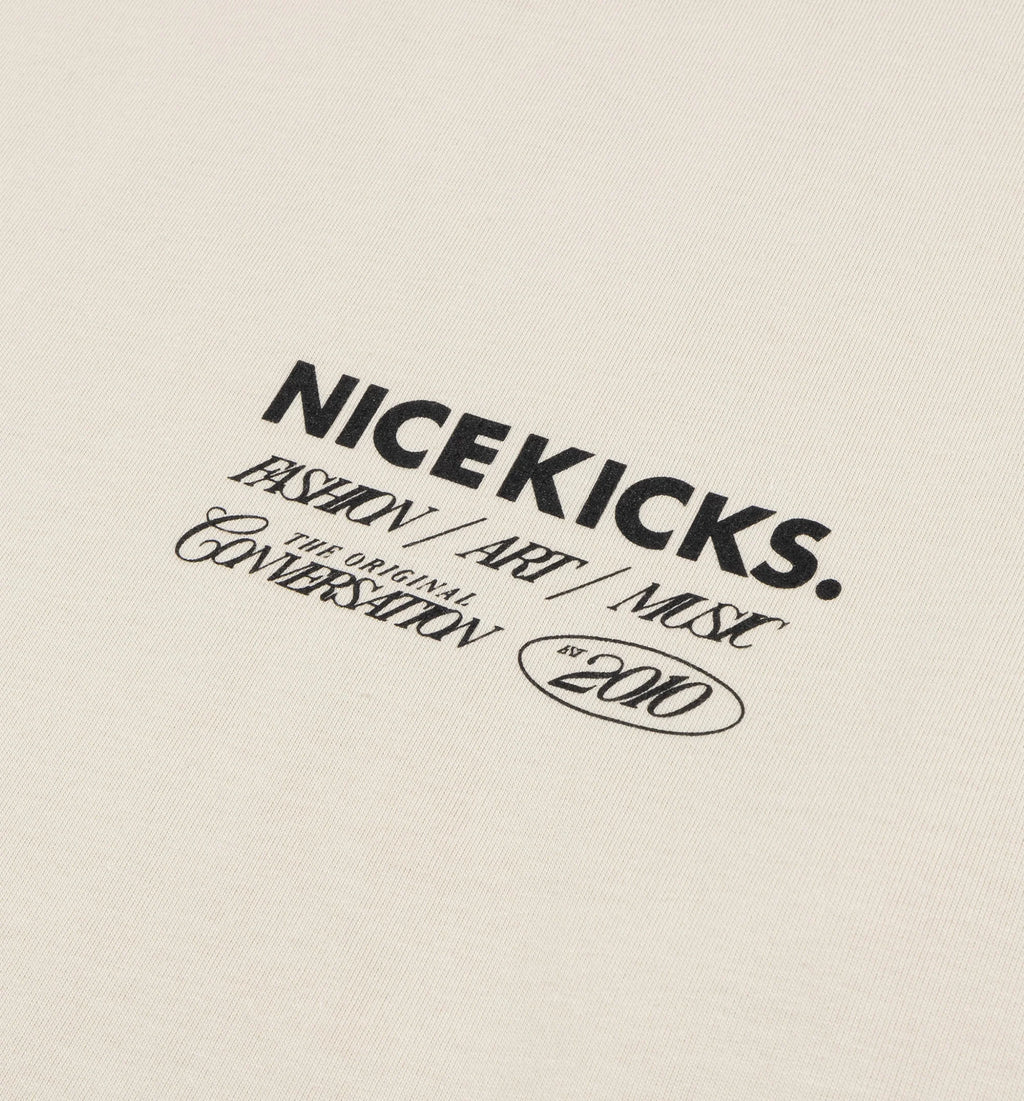 Be Nice Graphic Mens Short Sleeve Shirt Off White
