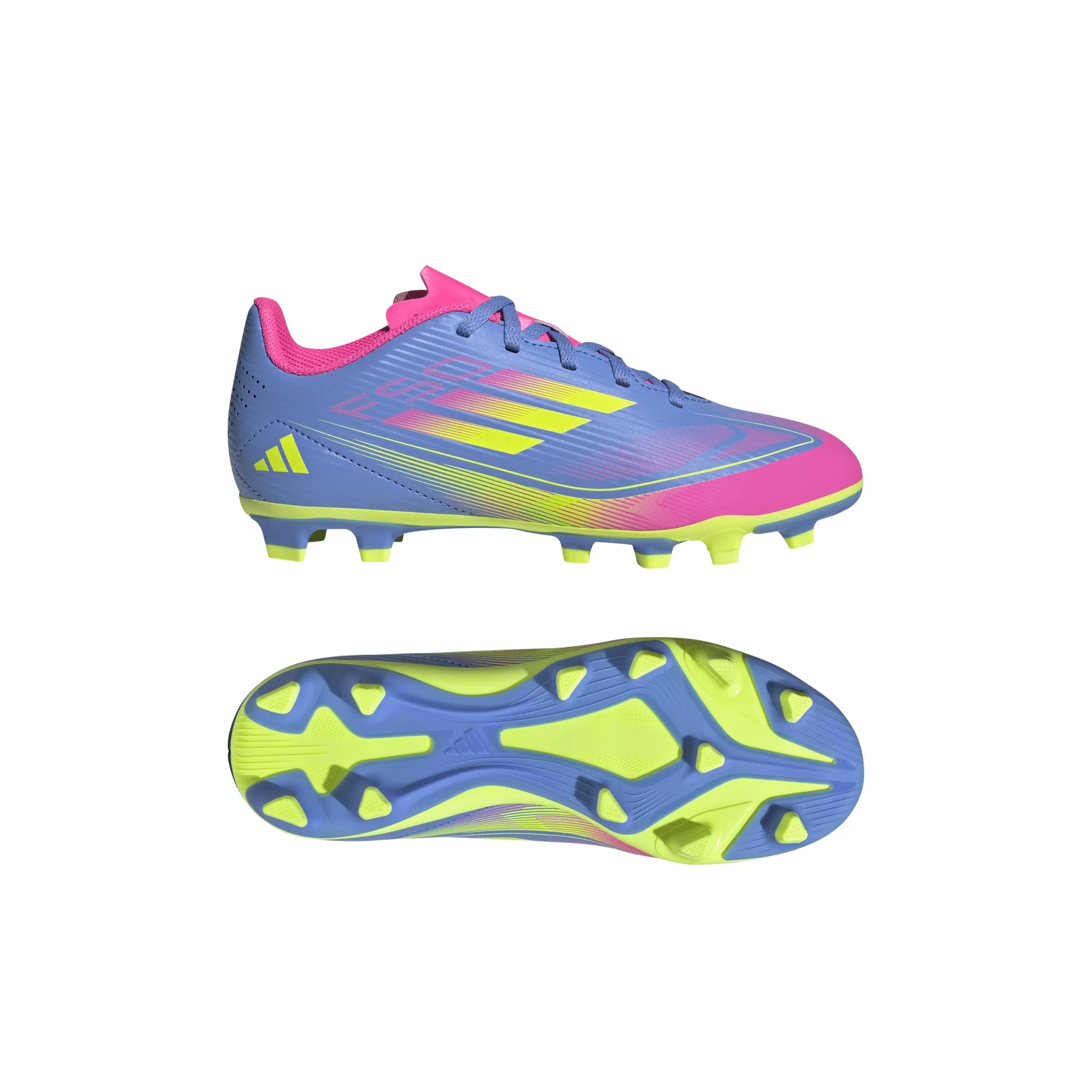 adidas F50 Club Firm Multi Ground Boots Junior Blue Lemon