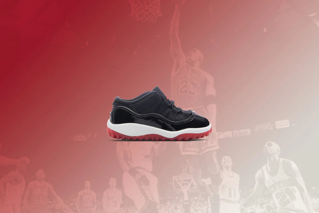 Air Jordan 11 Retro Low Bred TD Black Varsity Red White