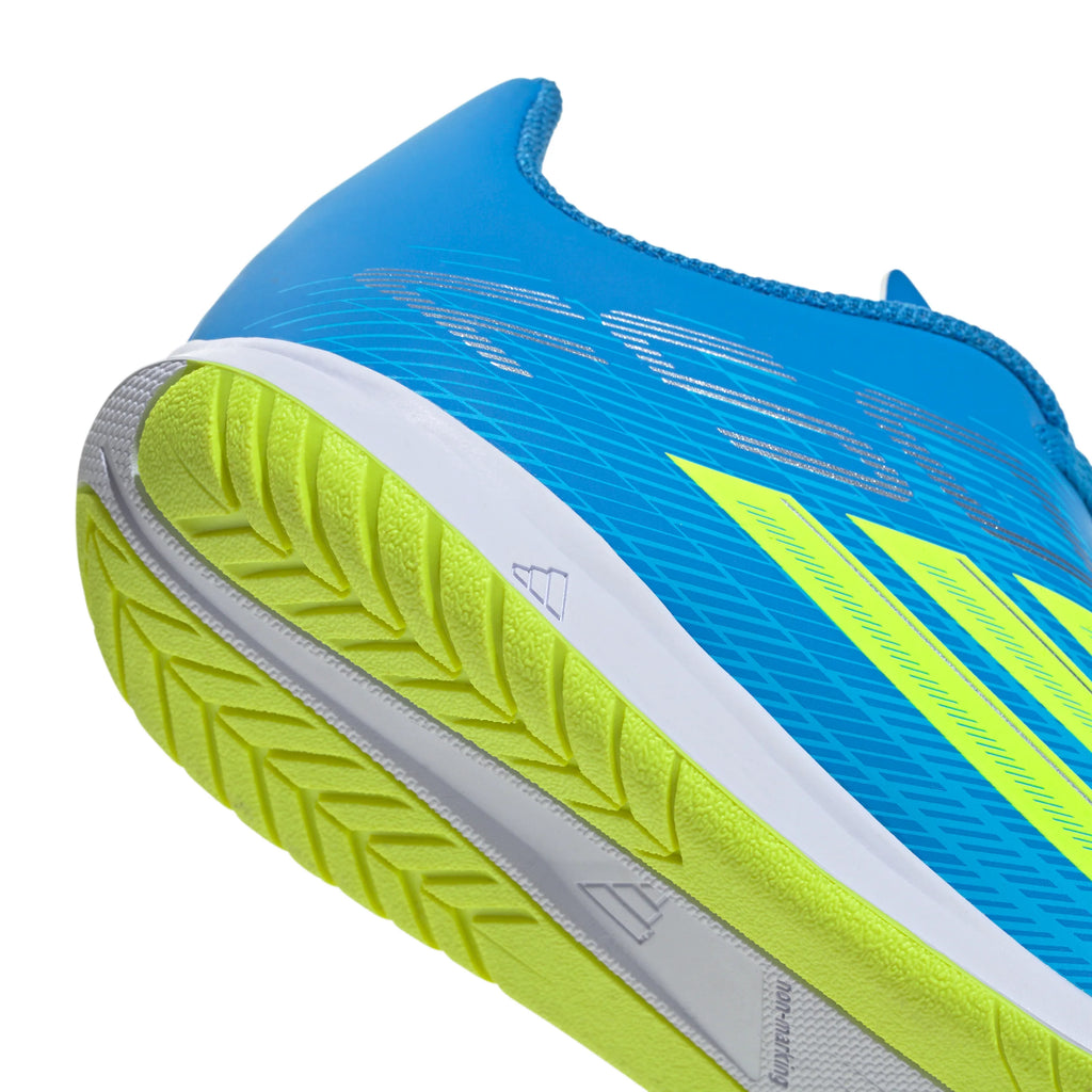 adidas F50 Club IN Indoor Youth Soccer Shoes Blue Yellow Aqua