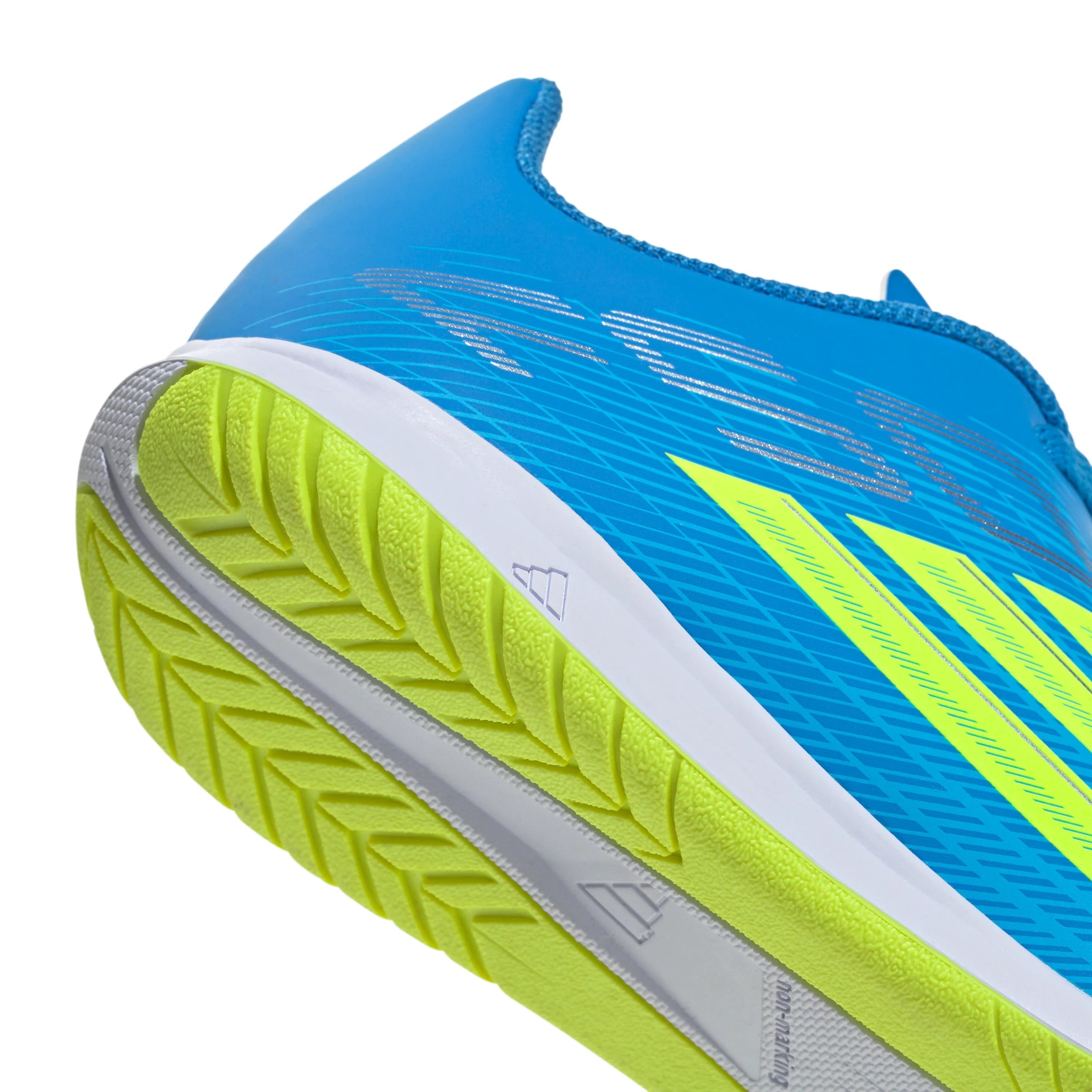 adidas F50 Club IN Indoor Youth Soccer Shoes Blue Yellow Aqua