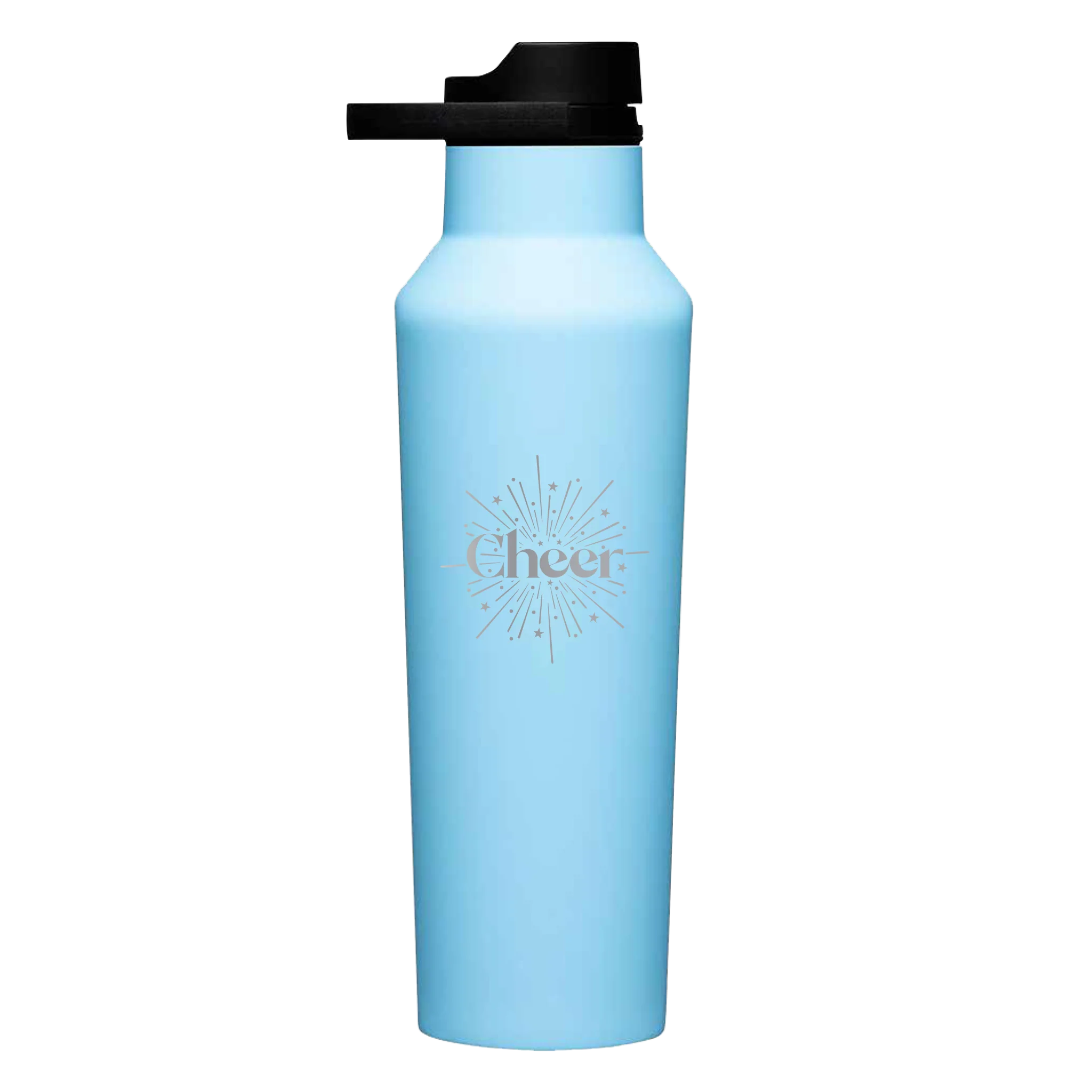 Cheer Burst 20oz Light Blue Canteen