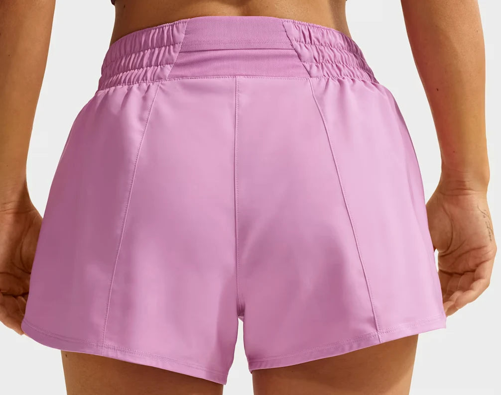 Nike One Womens Dri FIT Mid Rise 3 Brief Lined Shorts