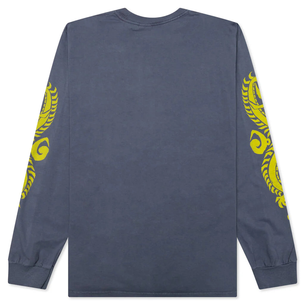 Dragons Pig Dyed L S Tee Indigo