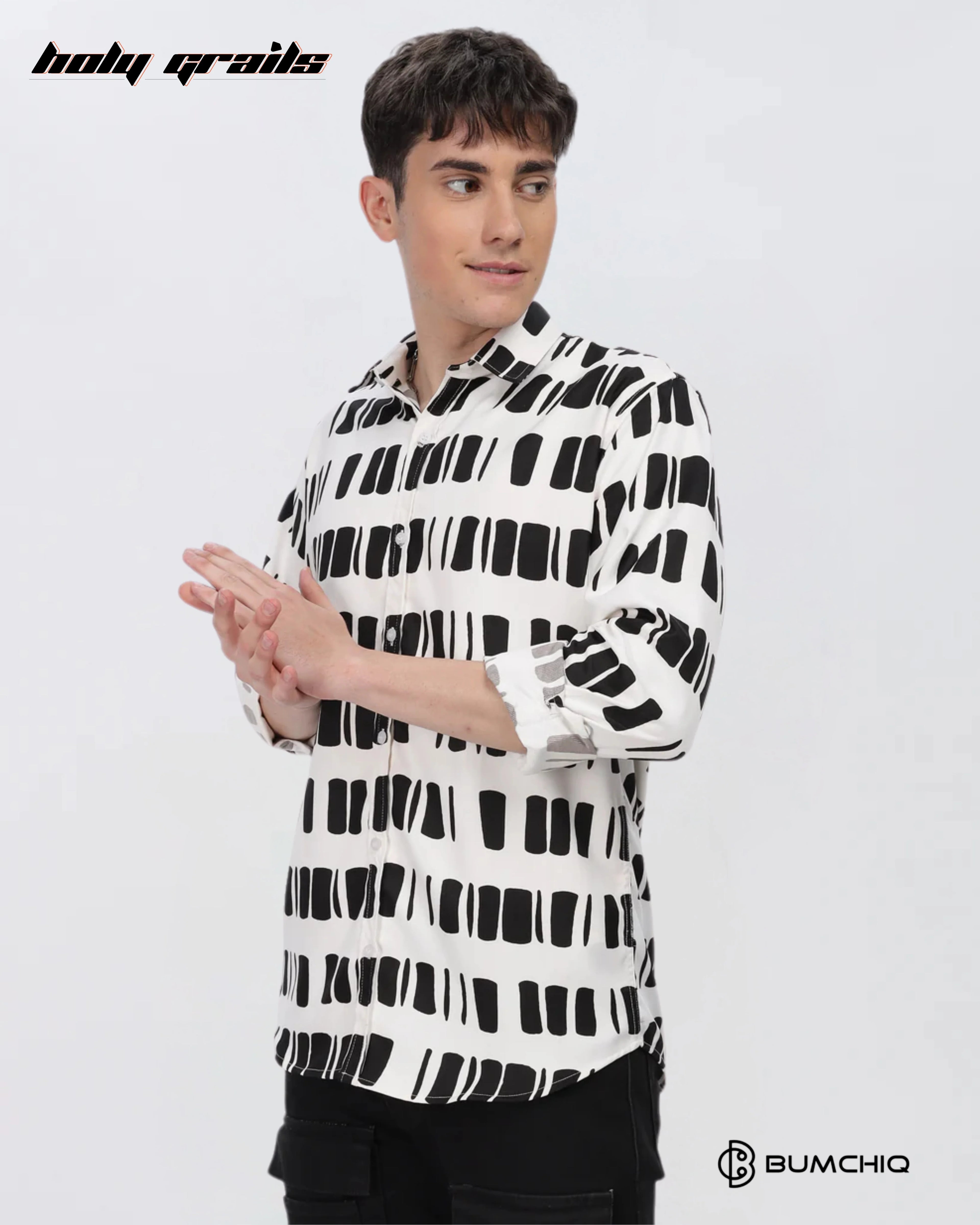 Black Box Abstract White Shirt HG x Bumchiq