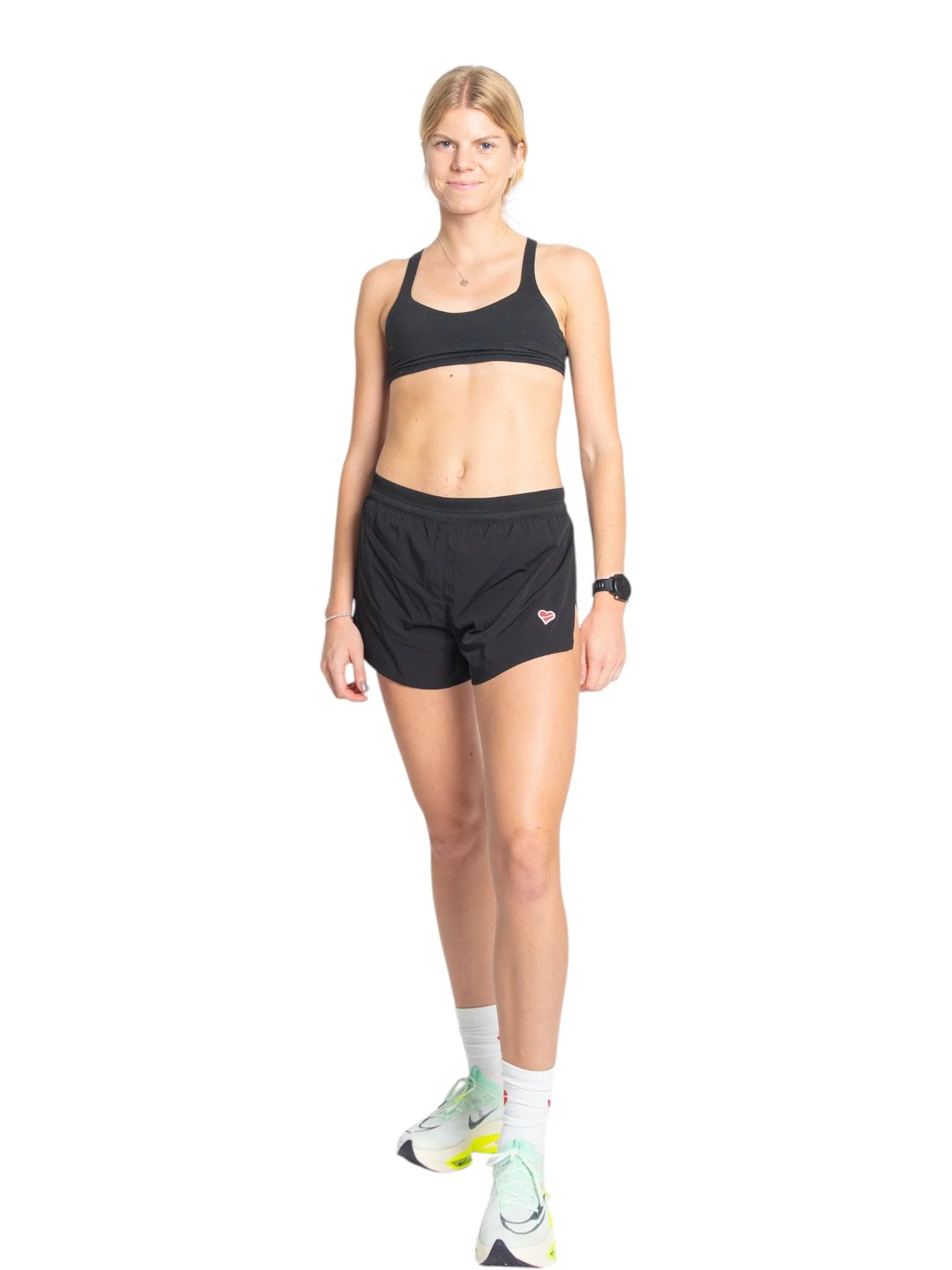 Heartbreak Womens Bear Cage 2 High Split Shorts Black