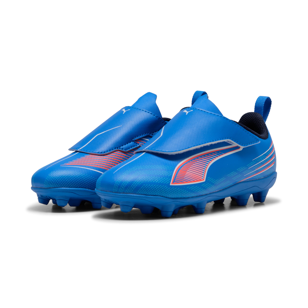 PUMA Ultra 6 Play V FG AG RB Firm Multi Ground Kids Soccer Cleats Blue White