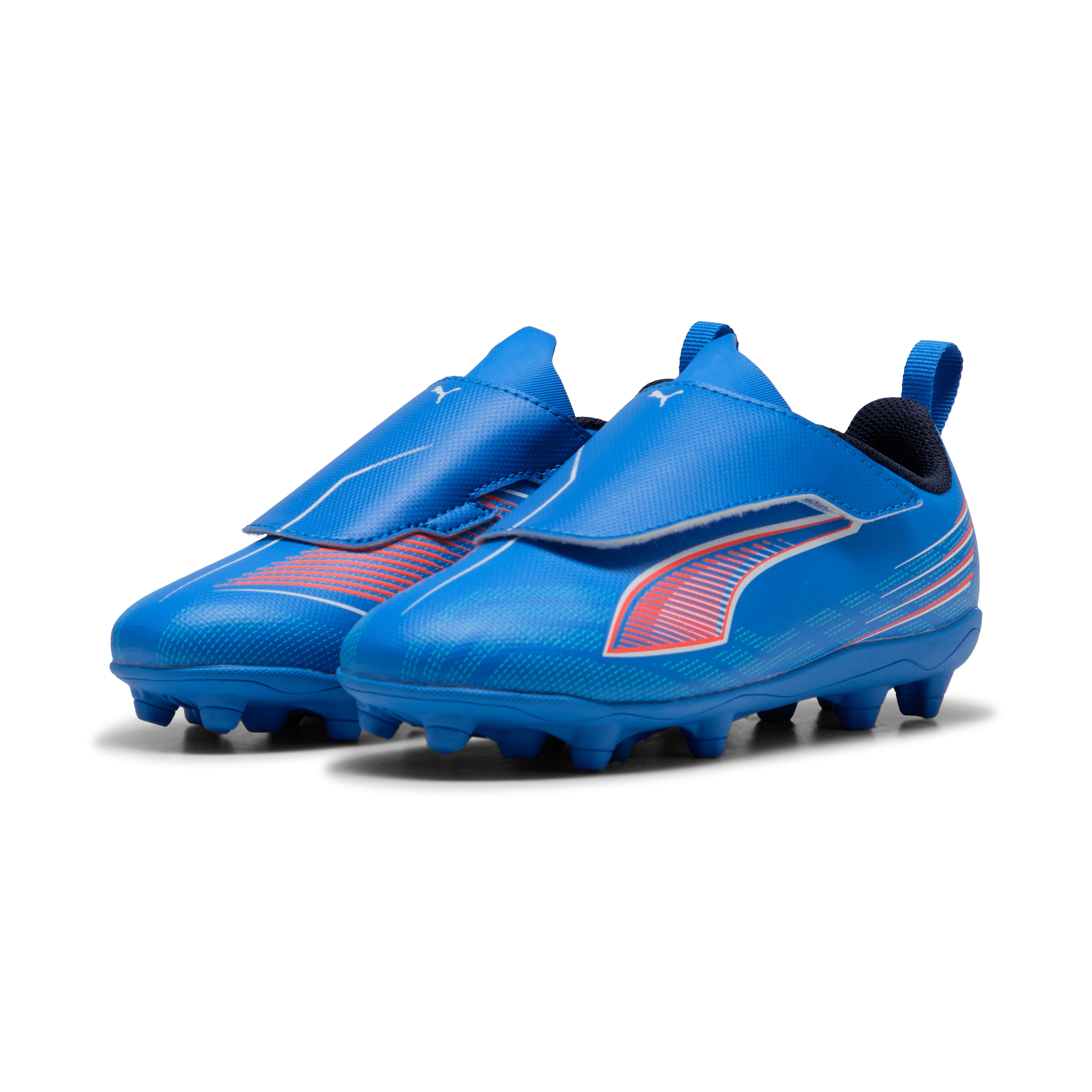 PUMA Ultra 6 Play V FG AG RB Firm Multi Ground Kids Soccer Cleats Blue White