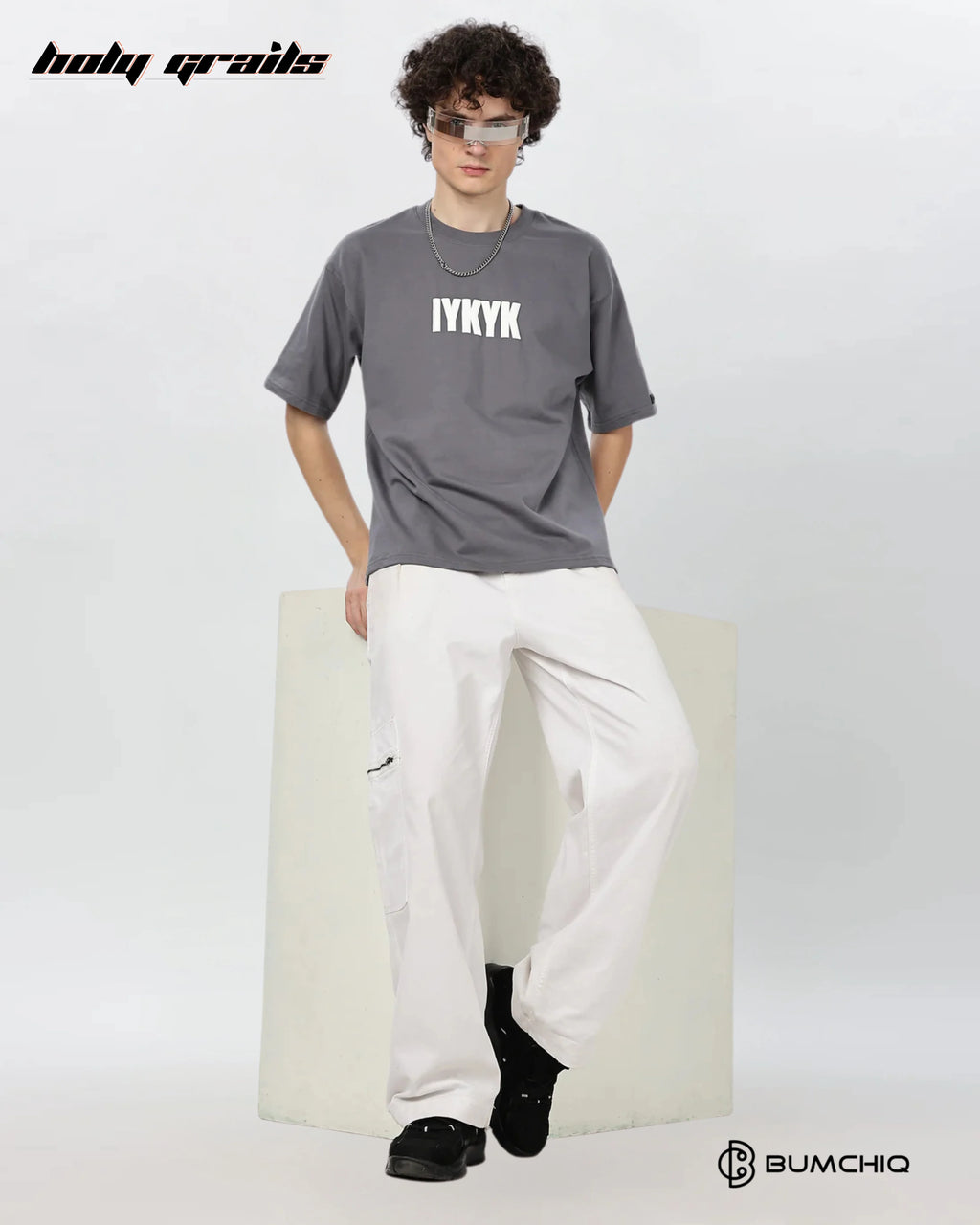 IYKYK Grey Oversize Tee HG x Bumchiq