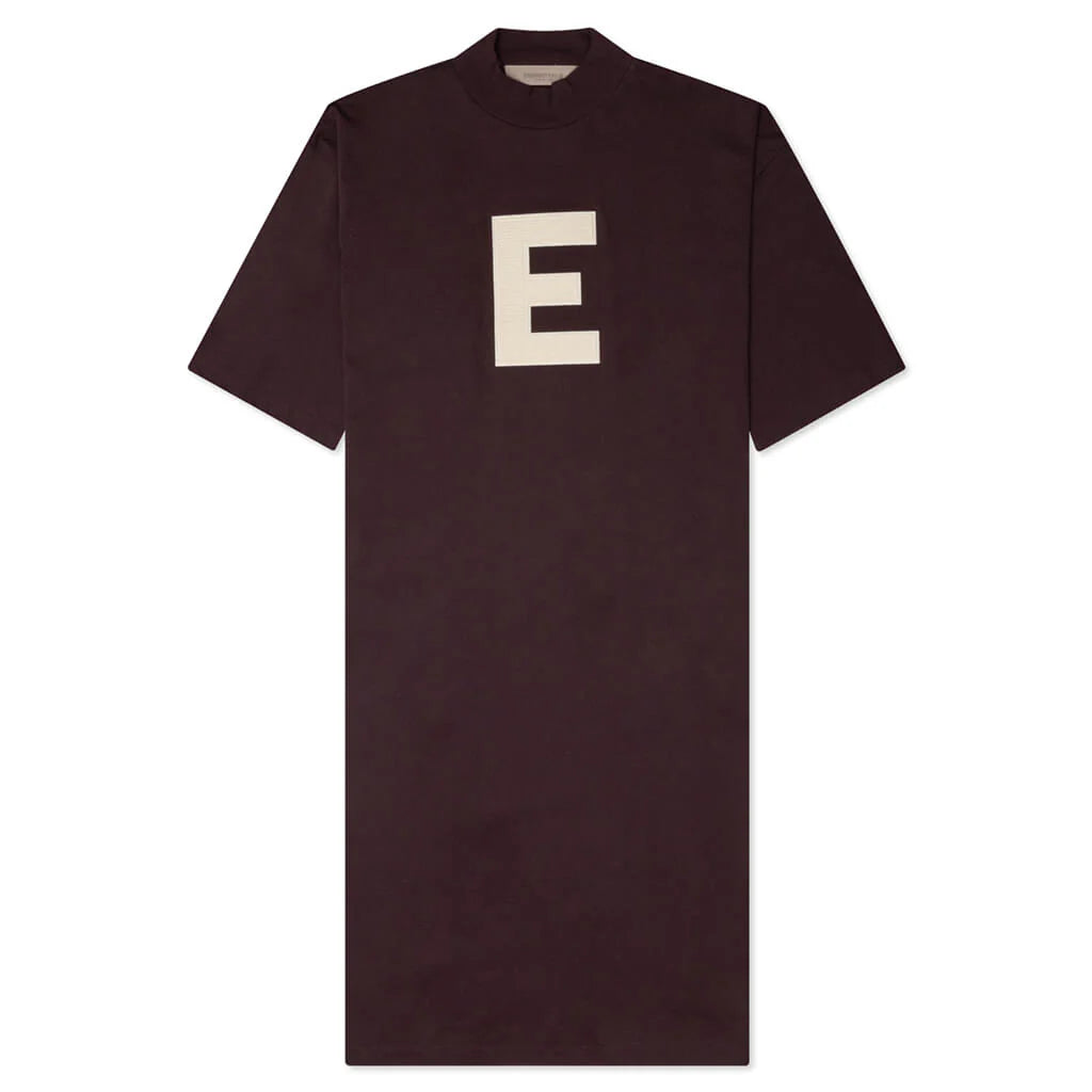 Womens 3 4 Tee Dress Plum