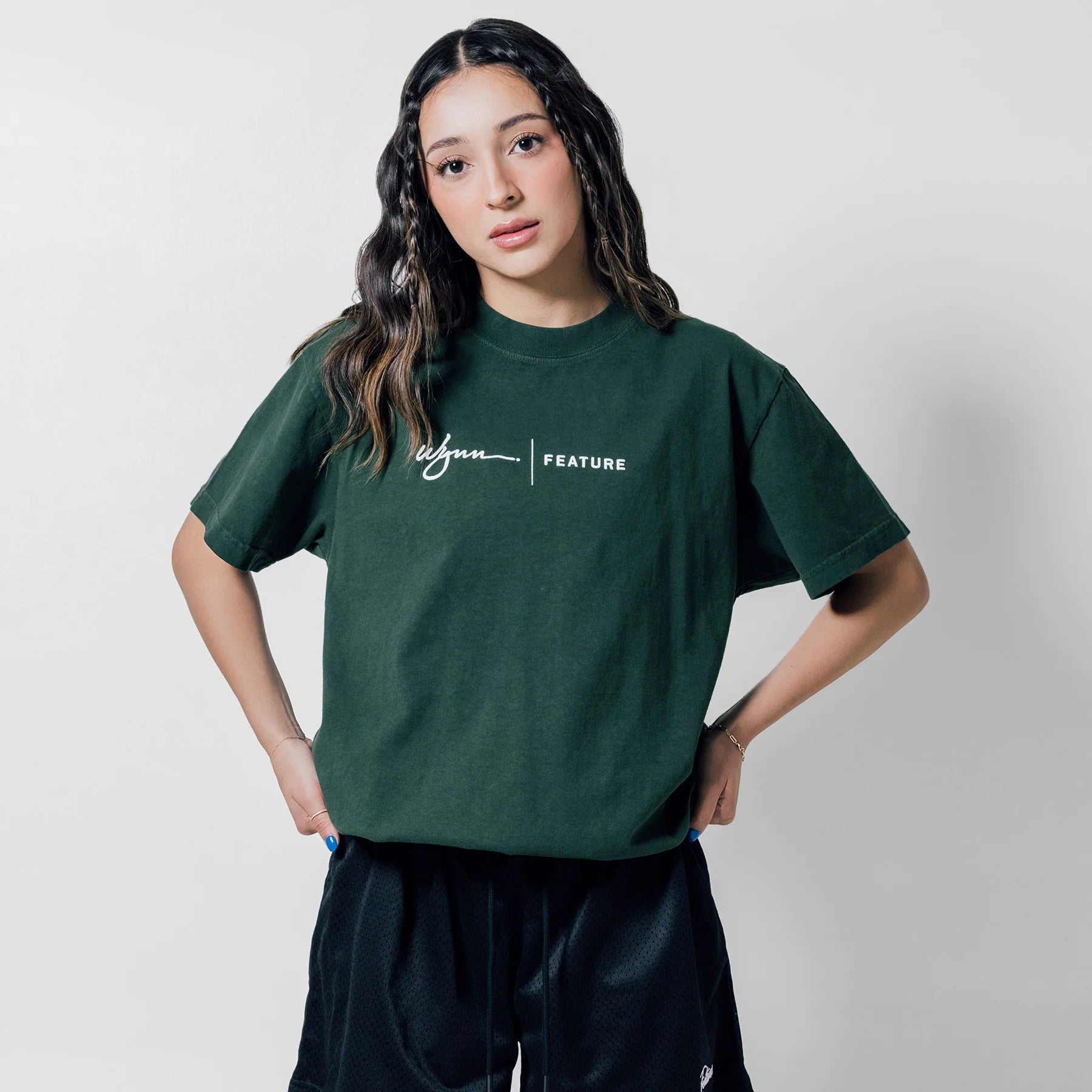 Feature x Wynn Logo Lock Up Tee Huckleberry
