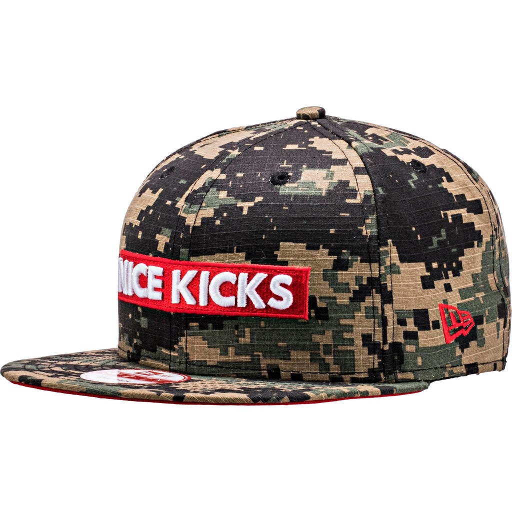 Nice Kicks X New Era Snapback Hat Digicamo Red