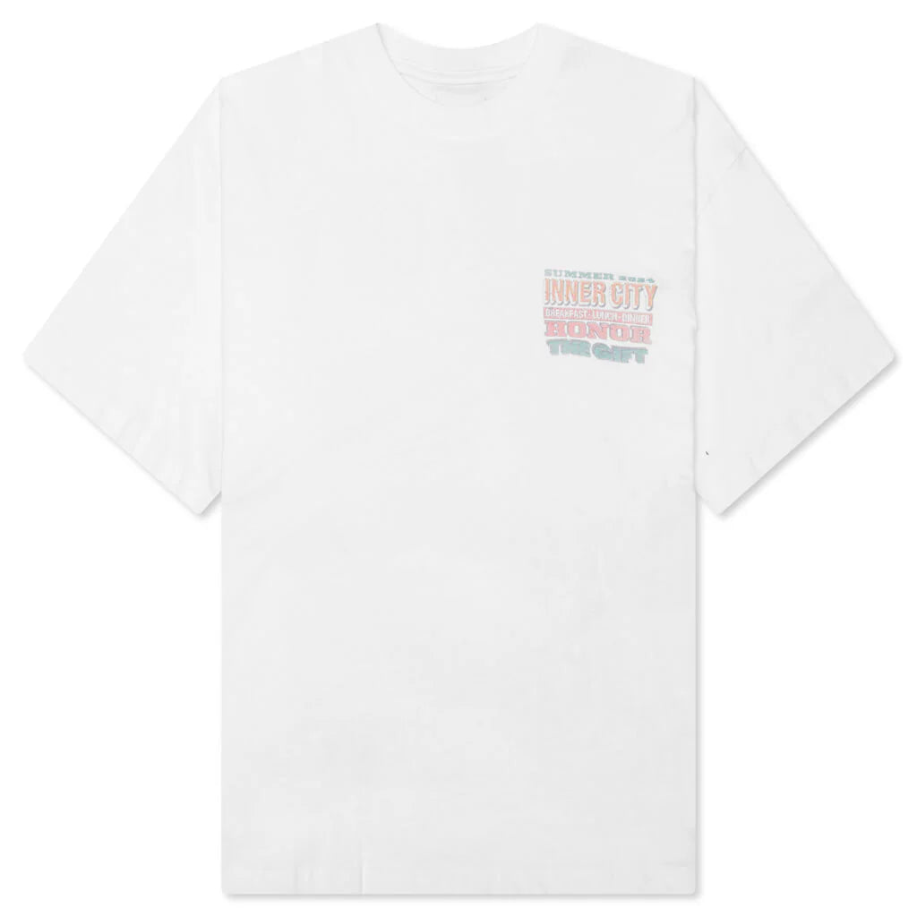B Summer HTG Burger Short Sleeve Tee White