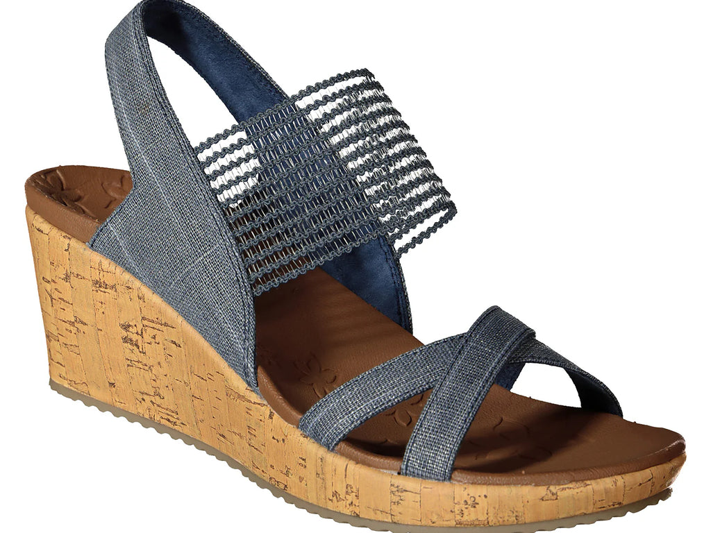 Sandalias Skechers Cali Azul Marino para Mujer