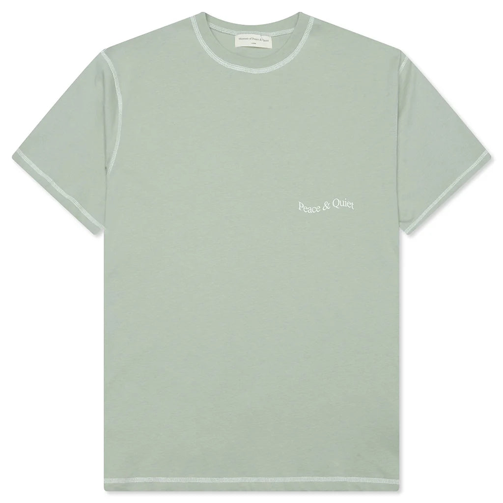 Wordmark Reverse Stitched T Shirt Sage