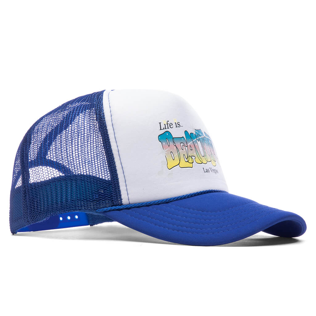 Grateful Trucker Blue White