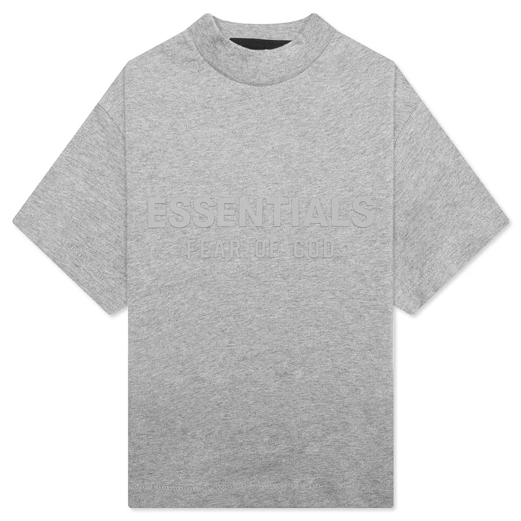 Kids S S Tee Dark Heather Oatmeal
