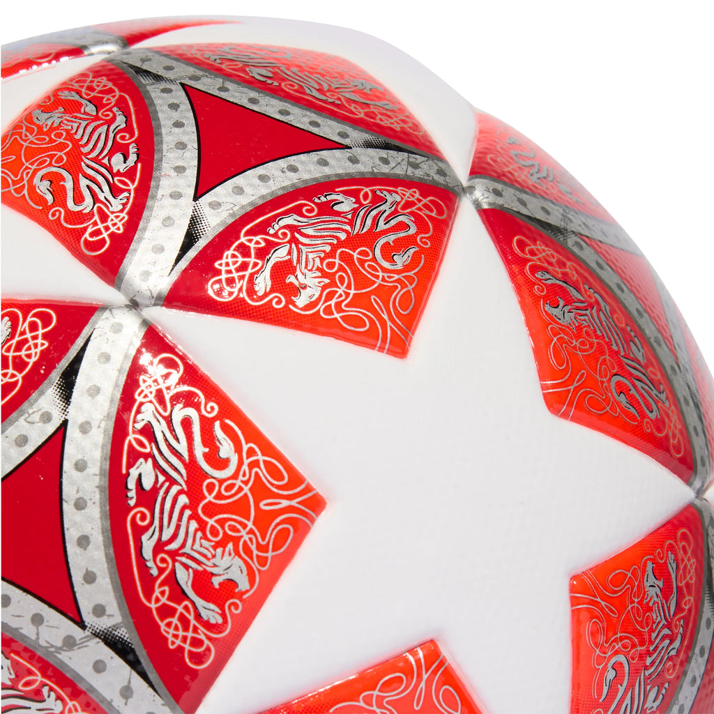 adidas UEFA Womens Champions League Soccer Ball White Scarlet