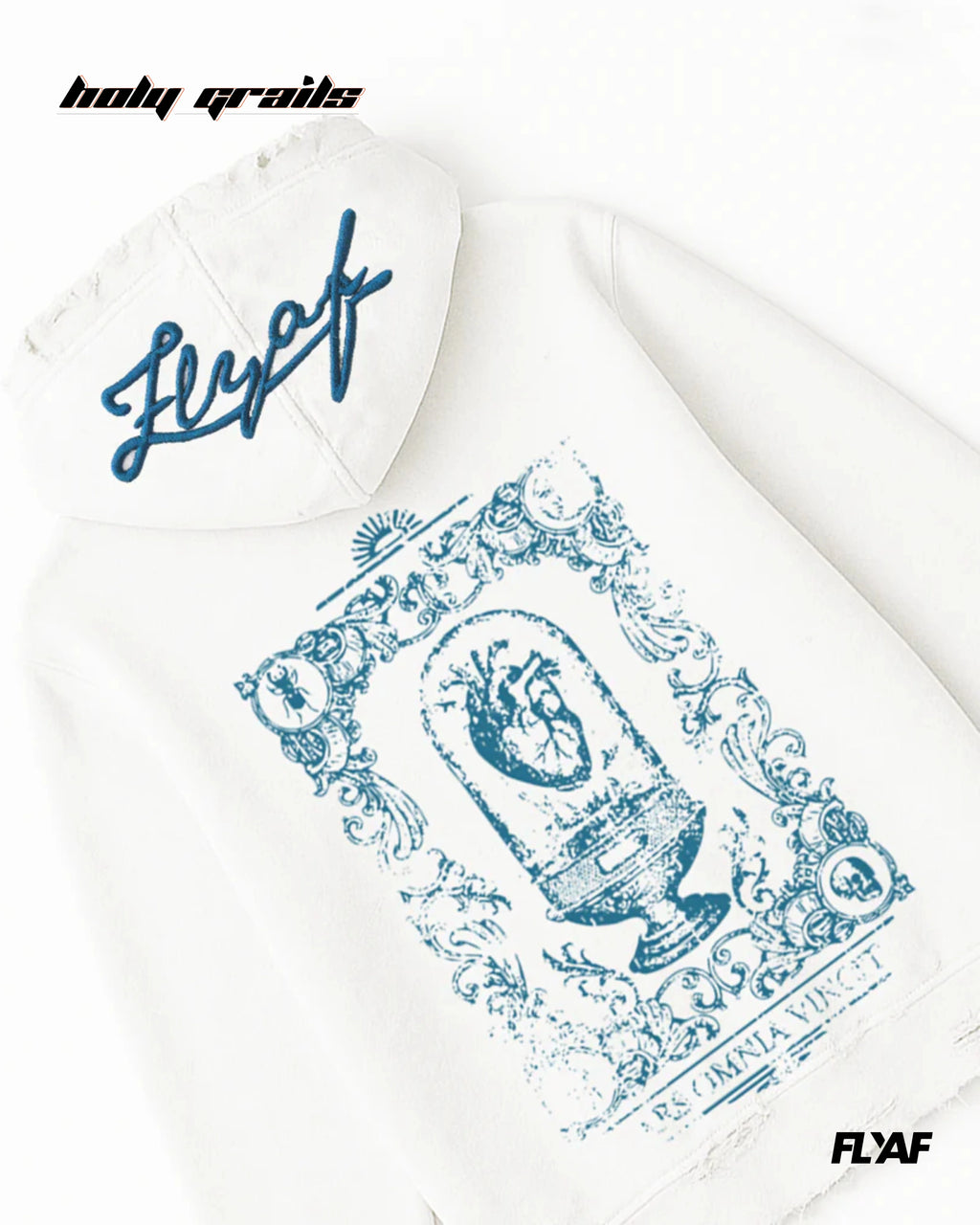 Ethereal Edge White Hoodie HG x FLYAF