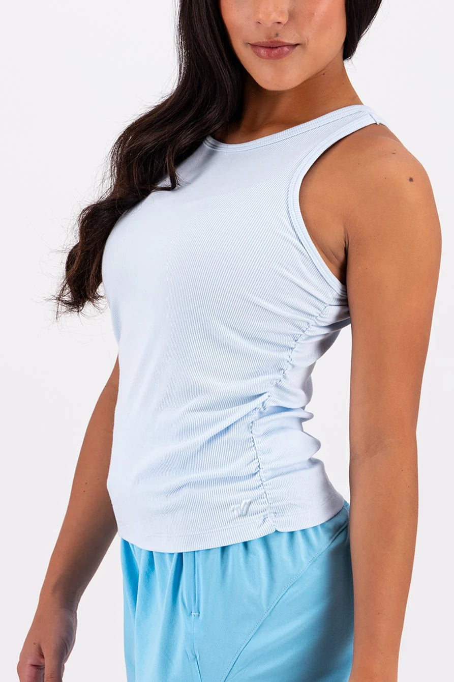 High Neck Ruched Tank