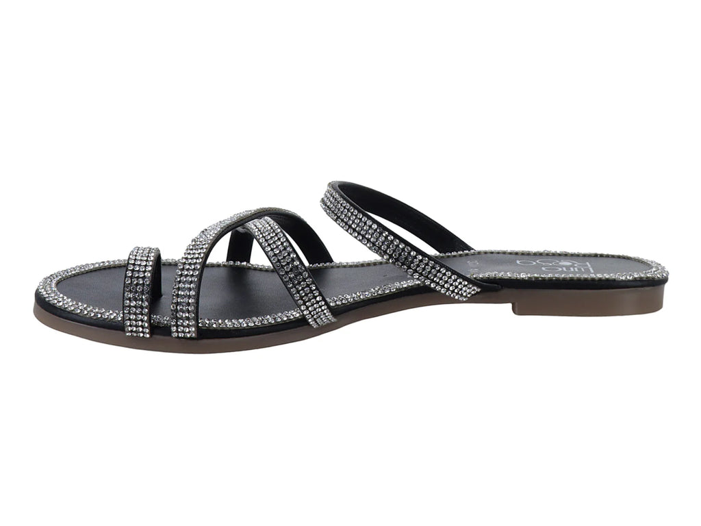 Sandalias Luna Rosa Piedra Plata para Mujer