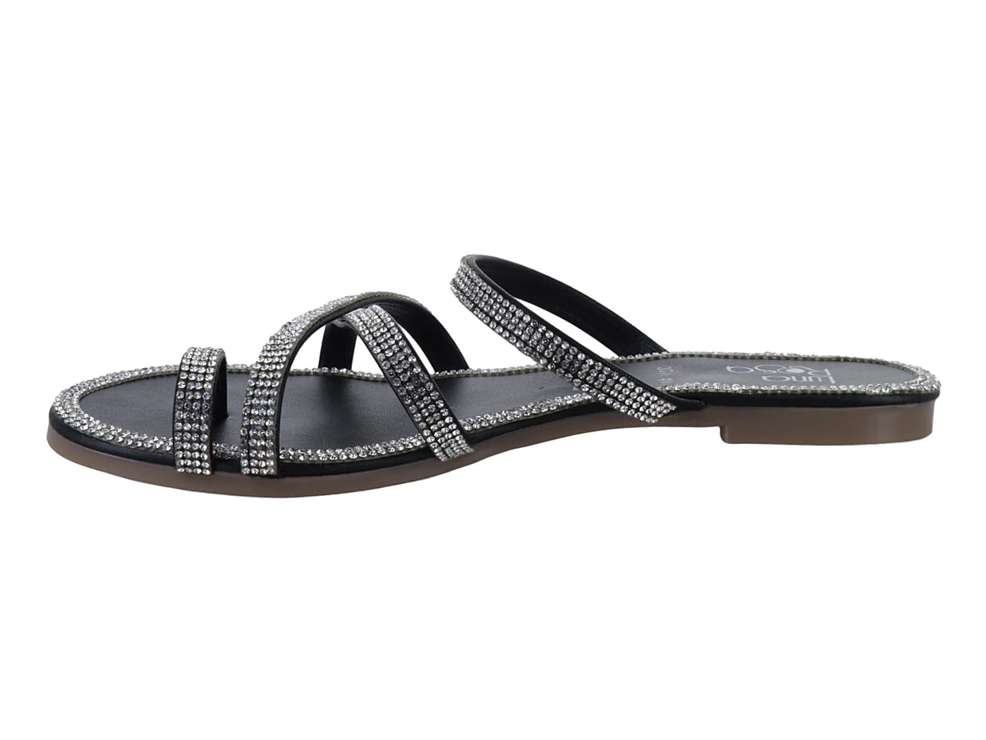 Sandalias Luna Rosa Piedra Plata para Mujer