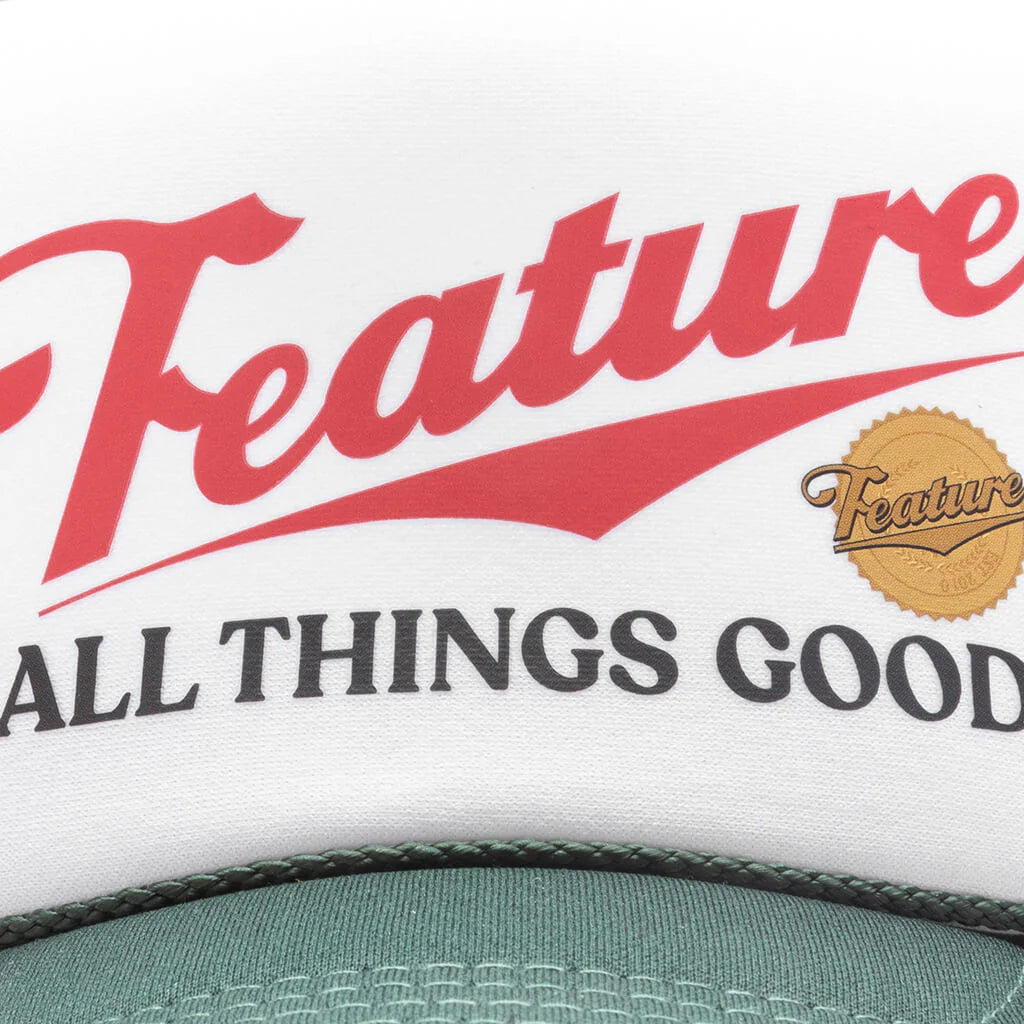 Draft Trucker Hat Dark Green White