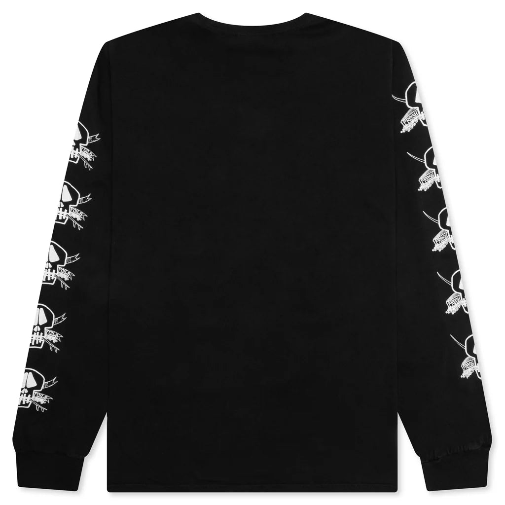 Foils Pigment Dyed L S Tee Black