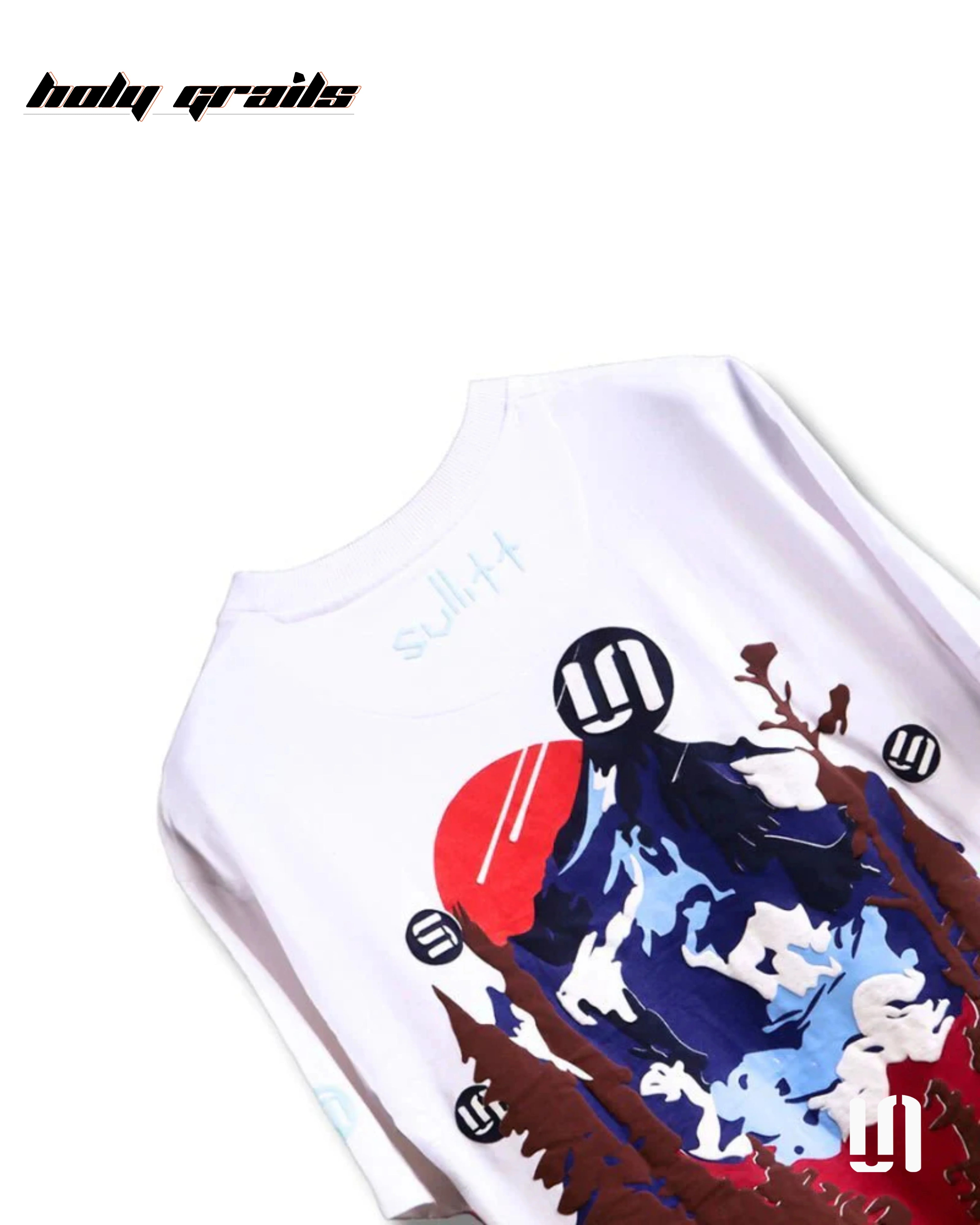 Dawning Mountain White Oversized Tee HG x Sullitt