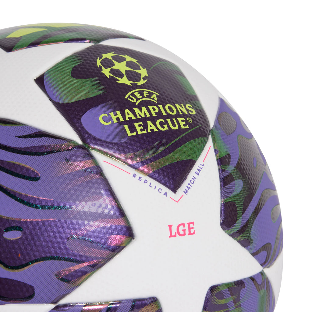 adidas UEFA Champions League Final League Soccer Ball White Purple Yellow