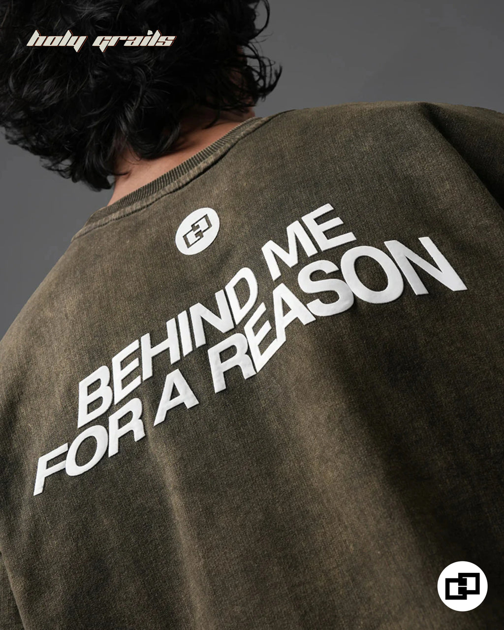 Behind For A Reason Oversized Acid Wash Tee HG x Grey Hound Clothing