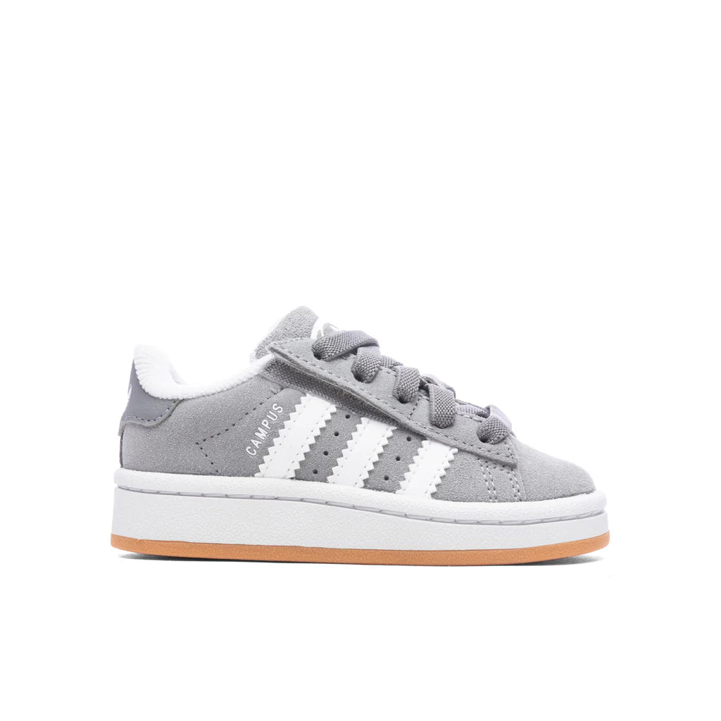 Toddlers Campus 00s Comfort Elastic Lace Grey Three Cloud White Gum