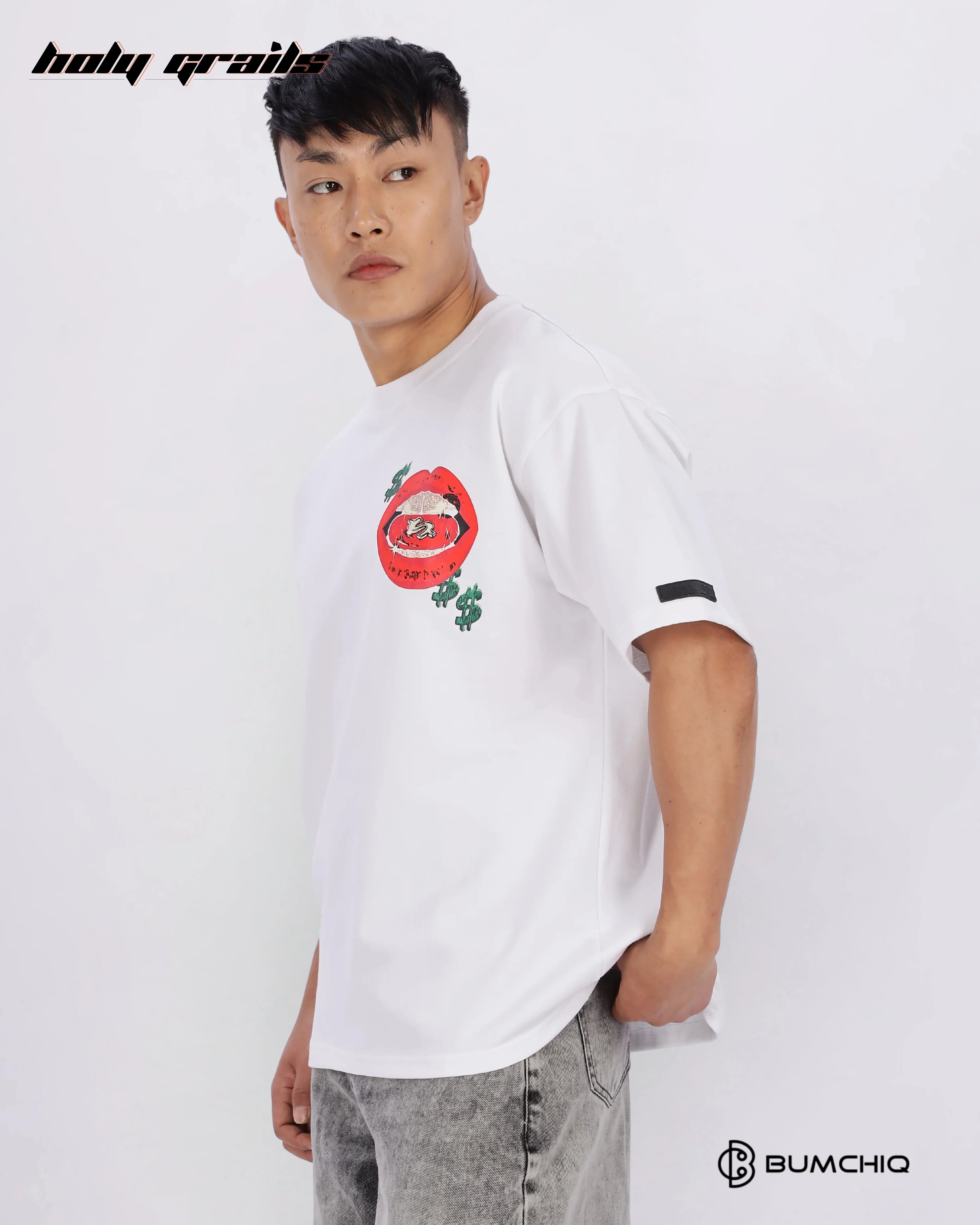Billion Bucks White Oversize Tee HG x Bumchiq
