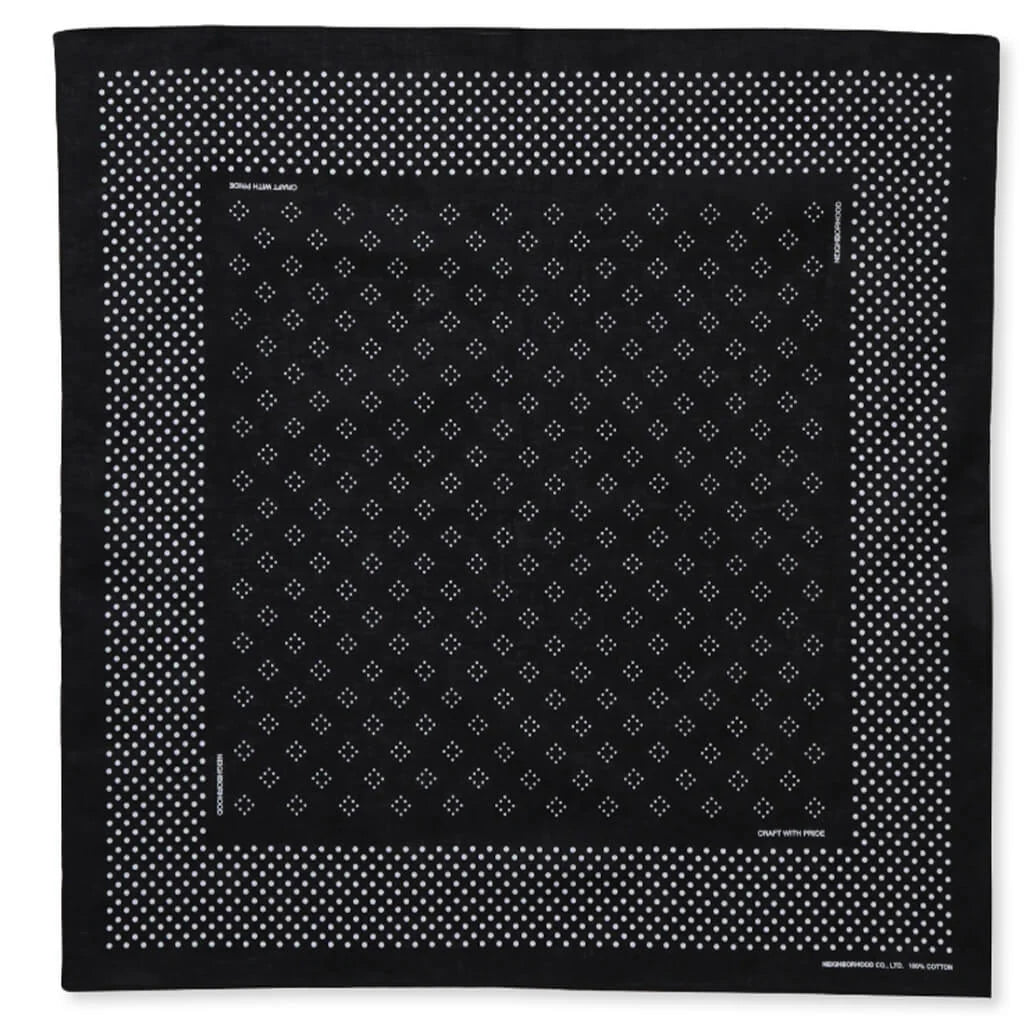 Dot Pattern Bandana Black