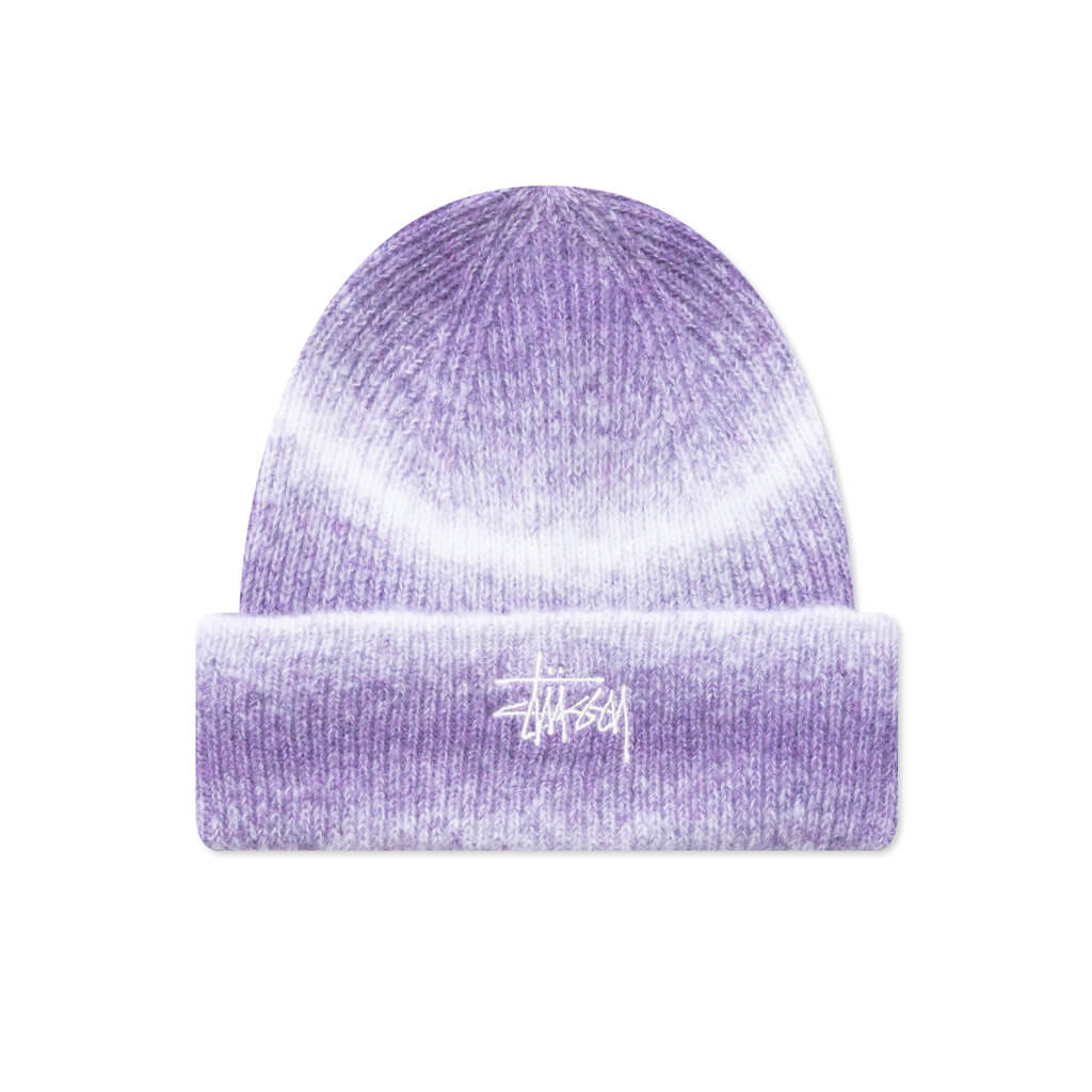 Cuff Basic Striped Beanie Purple