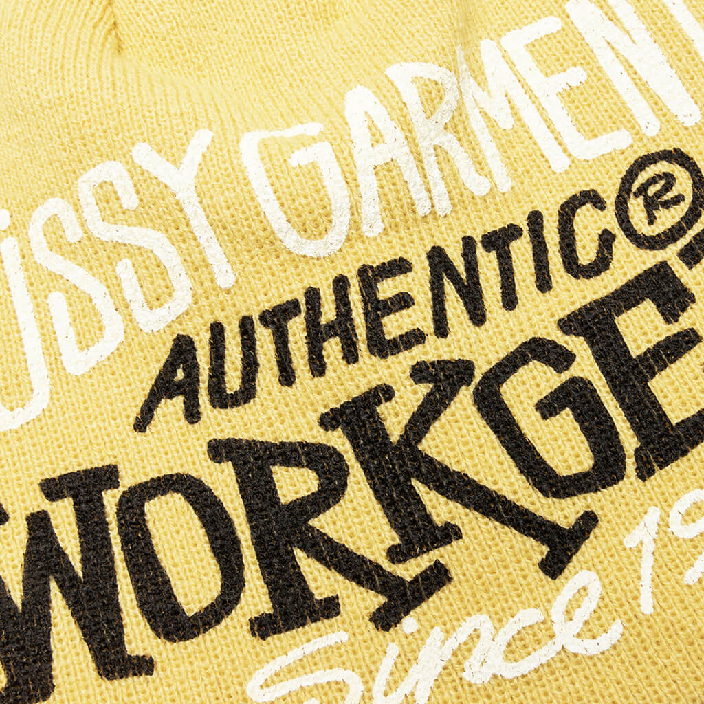 Workgear Print Skullcap Mustard