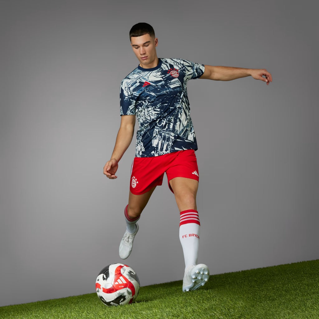 adidas FC Bayern Pre Match Jersey Off White Night Indigo