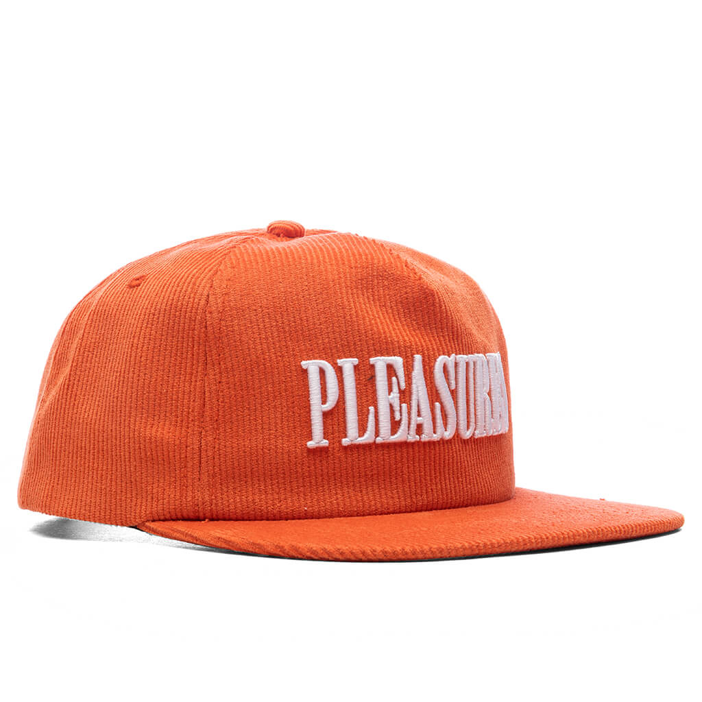 Onyx Corduroy Snapback Safety Orange