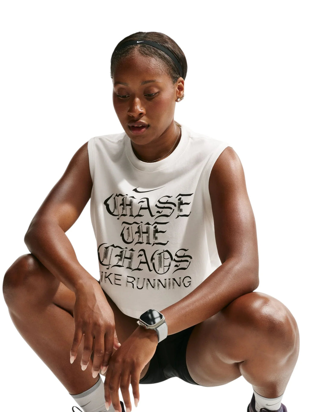 Nike Womens Dri FIT Sleeveless Running T Shirt