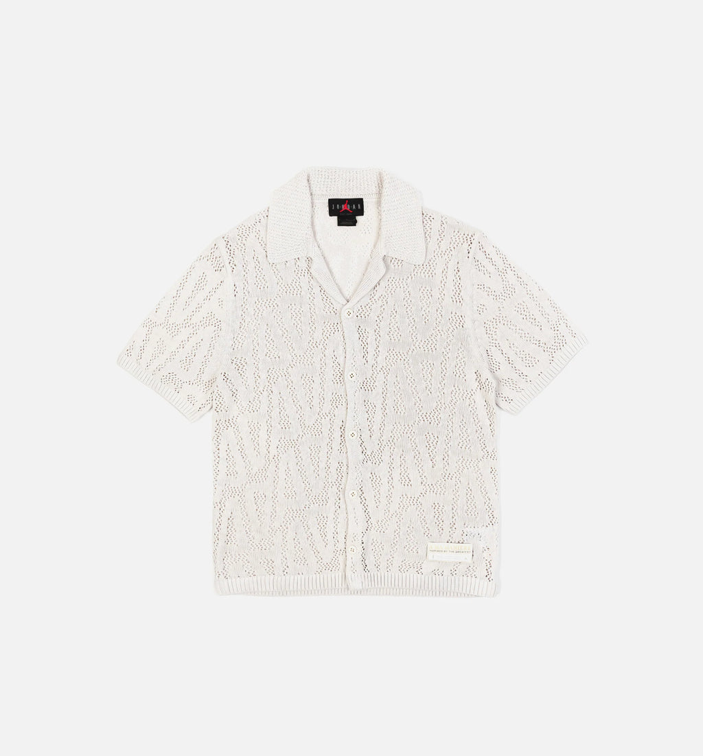 Air Jordan x A Ma Maniere Shooting Shirt Button Up Mens Shirt White