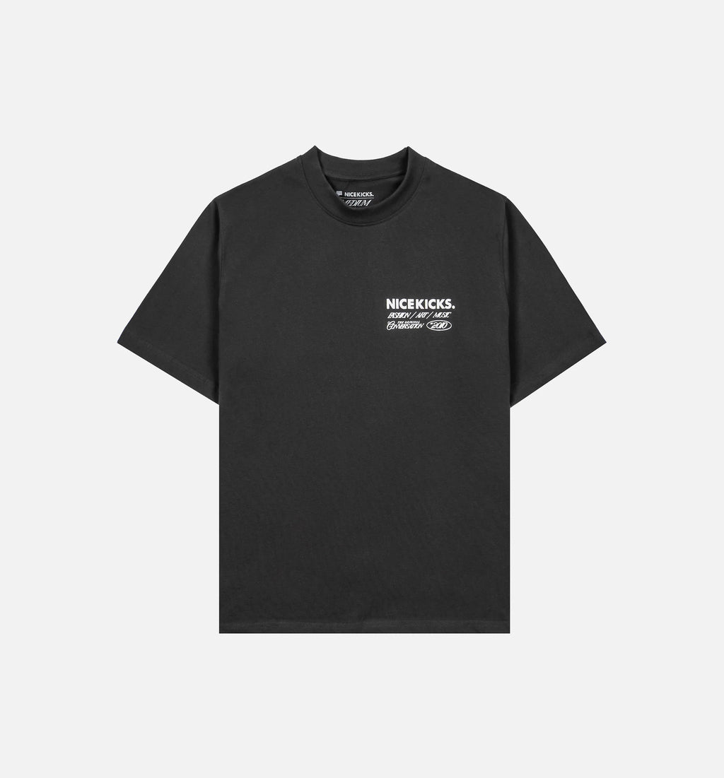 Be Nice Graphic Mens Short Sleeve Shirt Charcoal