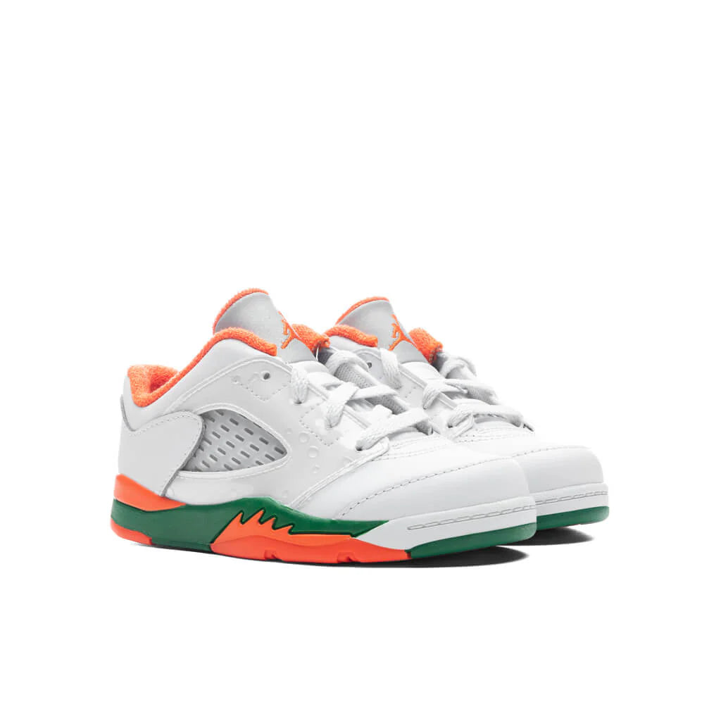 Air Jordan 5 Retro Low TD Football Grey Brilliant Orange Pine Green