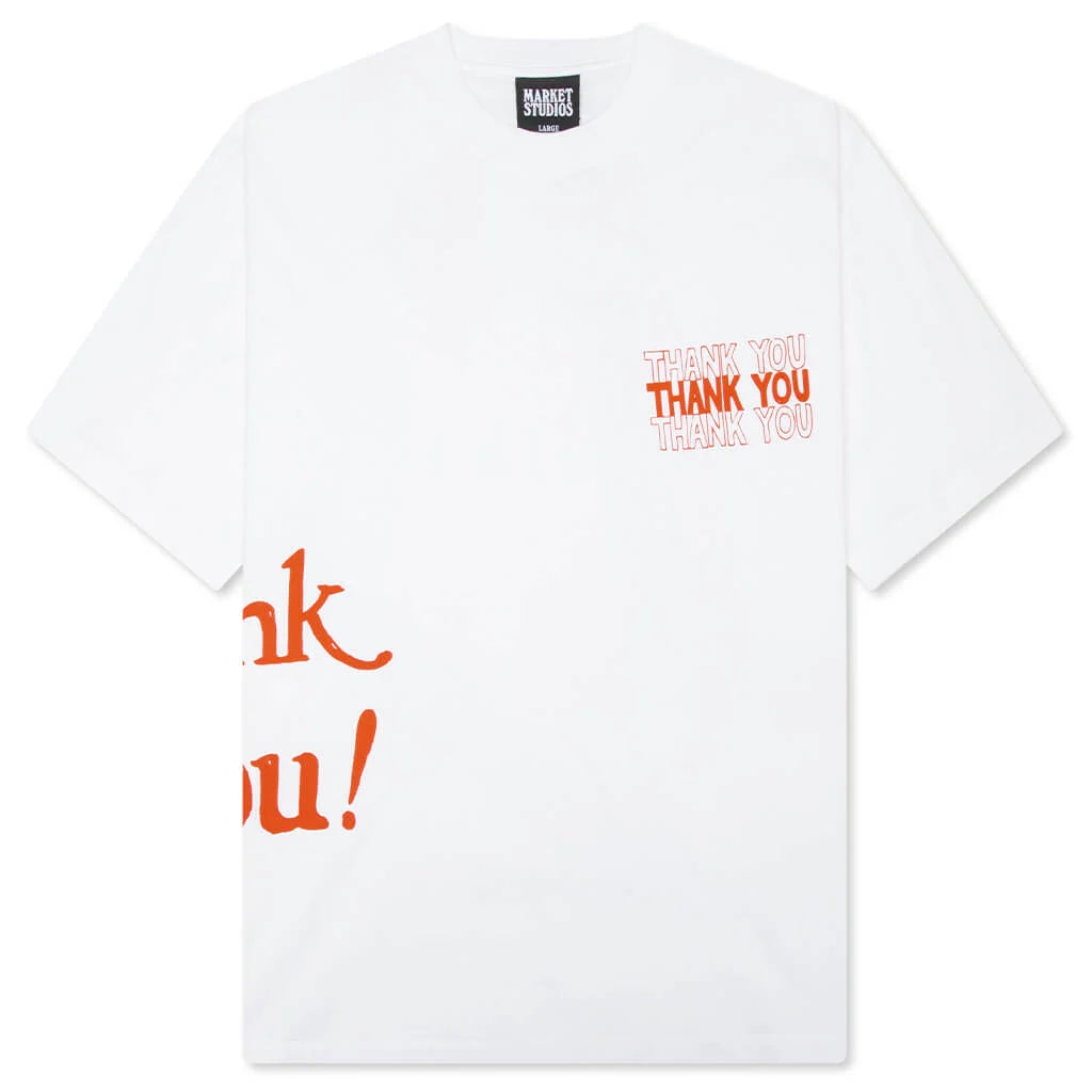 Thank You Plastic Bag T Shirt White