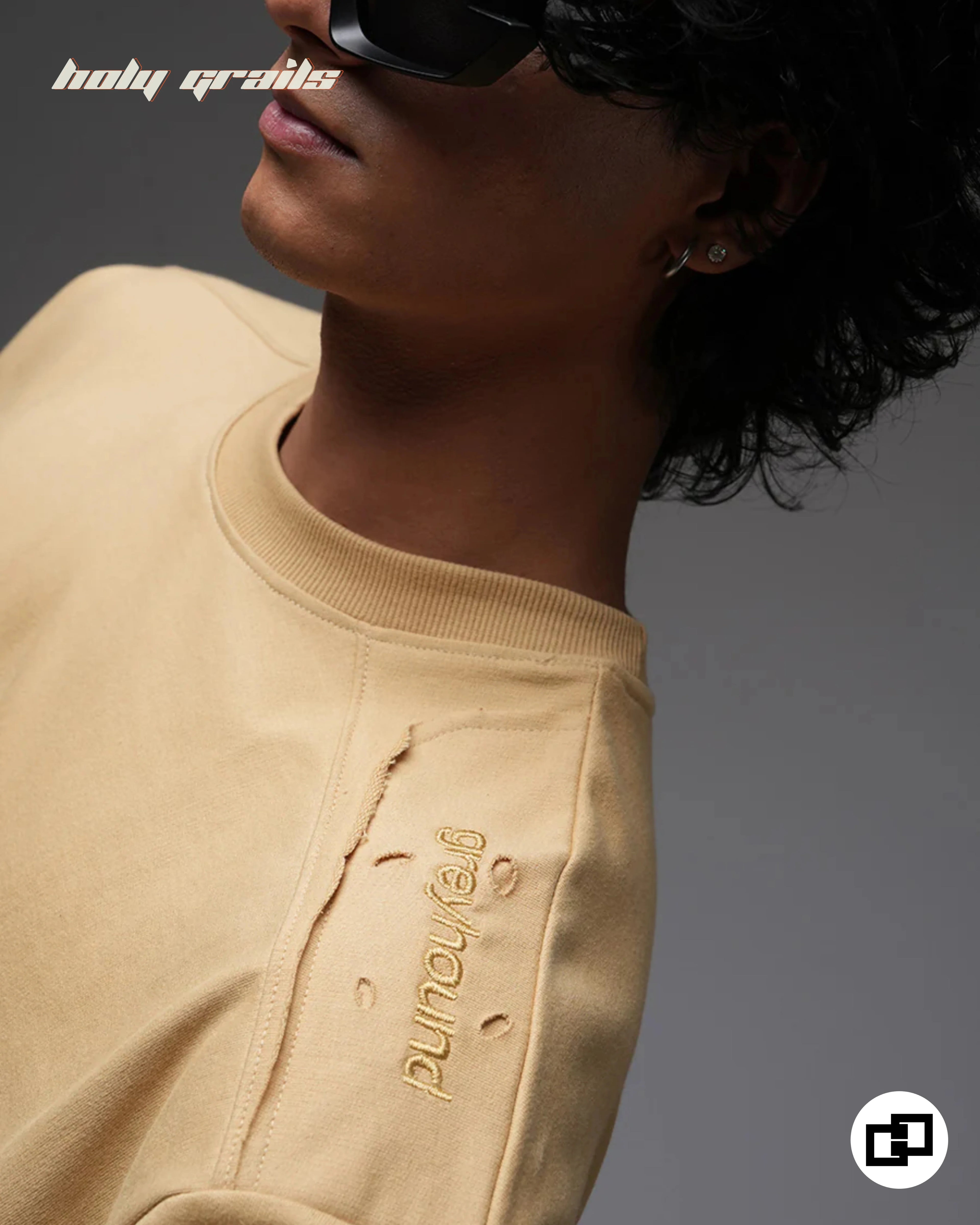 Not So Basic Beige Oversize Tee HG x Grey Hound Clothing
