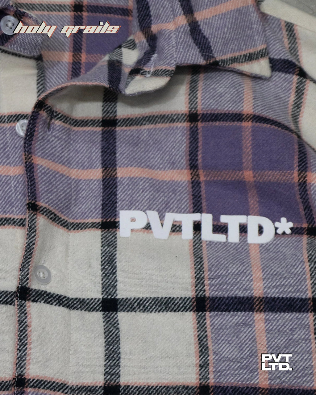 Purple Checkered Flannel Shirt HG x Pvt Ltd