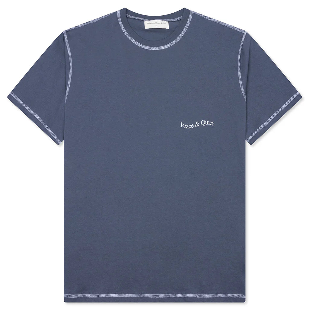 Wordmark Reverse Stitched T Shirt Slate