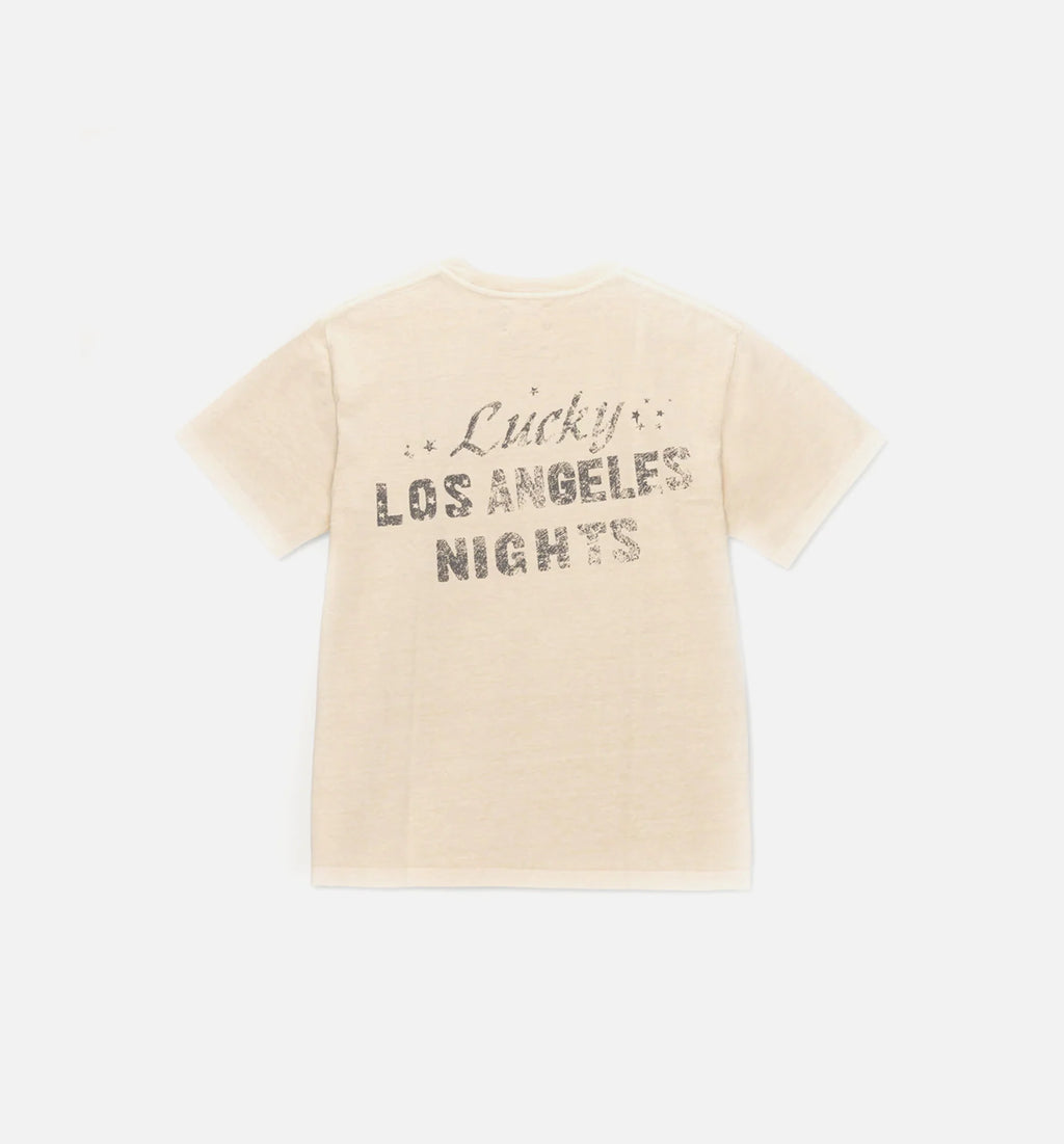 Lucky Hand Tee Mens T Shirt Cream