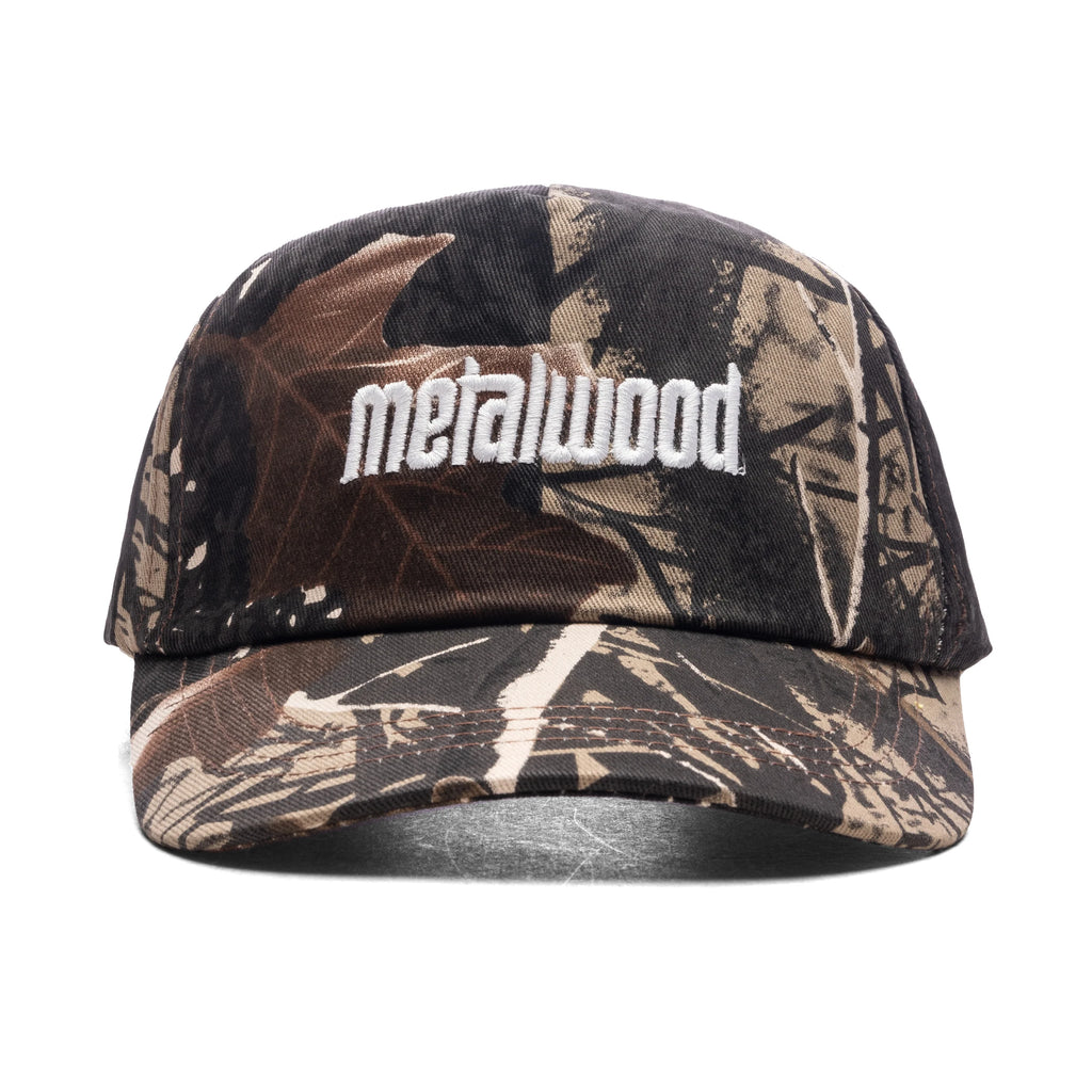 Metal Logo 5 Panel Hat Real Leaf Camo