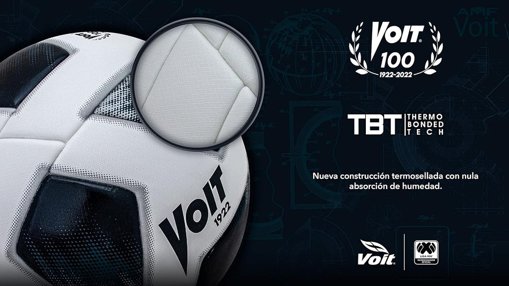 Voit Pro Clausura Replica Soccer Ball 2022 White Black